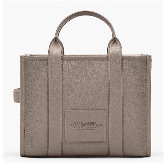 Marc Jacobs The Leather Medium Tote Bag, Cement  